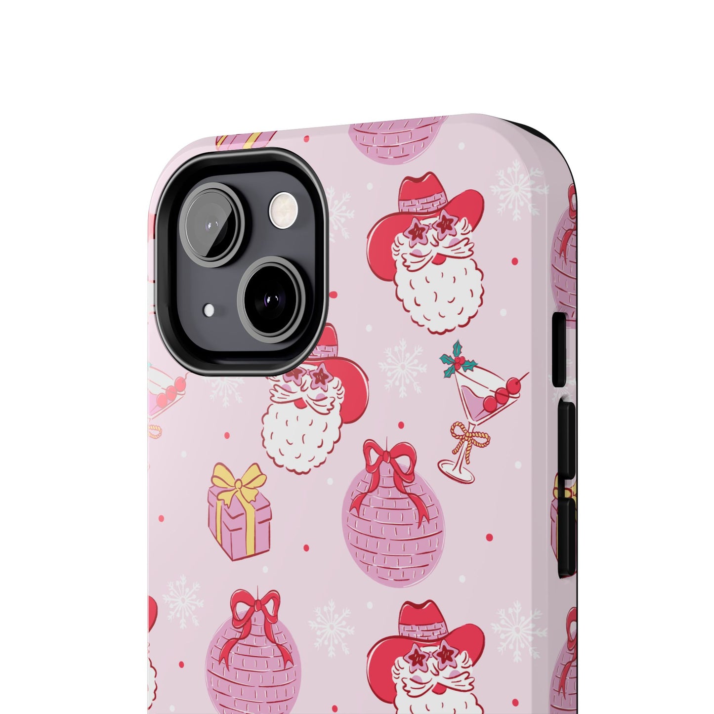 Preppy pink santa phone case