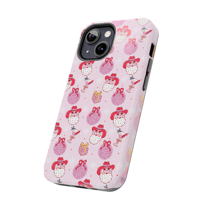 Preppy Pink Santa Phone Case